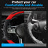 Car Steering Wheel Cover, Non-Slip Vehicle Steering Wheel Protector, Automotive Interior Accessories for Women Men, 15 Inch Universal for SUV, Tru...