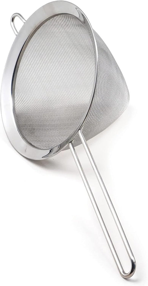 RSVP International Endurance Kitchen Collection, Stainless Steel Fine Mesh Conical Sieve/Colander, Multi-Purpose for Cooking, Baking, Loose Leaf T...