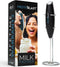 FrothBlast™ Milk Frother Handheld for Coffee {Foam Maker} Electric Whisk Drink Mixer for Lattes, Cappuccino, Frappe, Matcha, Hot Chocolate (Black)