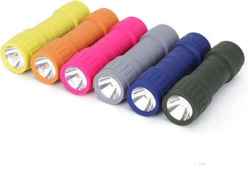 6-Pack Small Flashlights Set, Super Bright 100 Lumen LED Flashlight Pack with 18-Piece AAA Batteries Included, Mini Flashlight for Kids, Outdoor F...