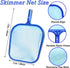 Pool Skimmer Net with Telescopic Pole, Heavy Duty Scoop Leaf Rake Swimming Pool Cleaning Accessory Fine Mesh Net Adjustable Aluminum Pole for Hot ...