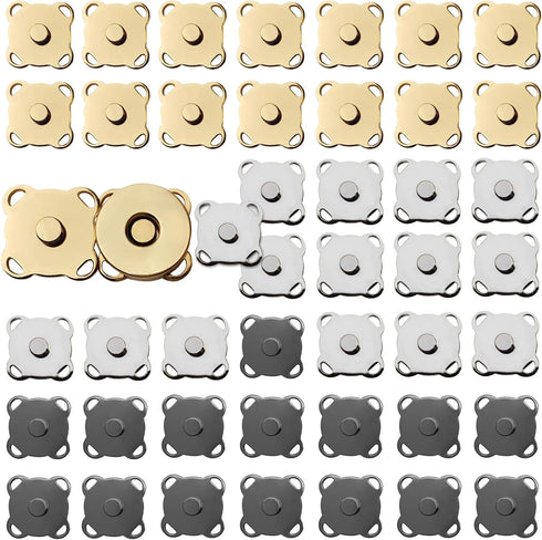 Zrwcvxy 45 Sets Magnetic Snaps, Plum Magnetic Buttons, 14mm Purse Magnetic Snap Closure, for Handbags, Purses, Clothes, Bag of DIY Craft Sewing Ma...