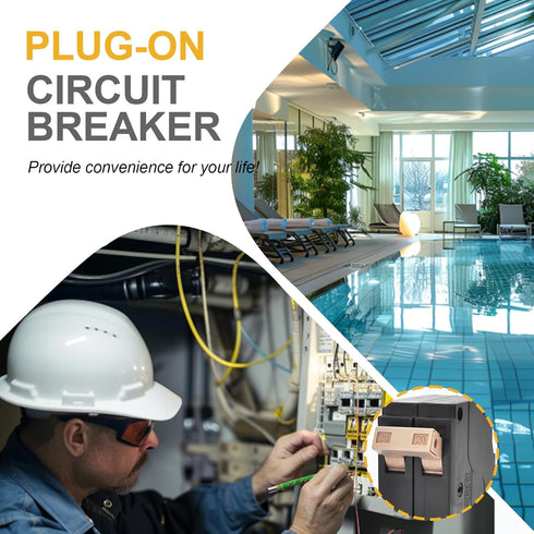 New Upgrade 220 2-Pole 20-Amp Circuit Breaker, 3/4-Inch Plug-On Molded Case Circuit Breaker, Thermal Magnetic Protection, 20 Amp 10 KAIC, 120/240V...