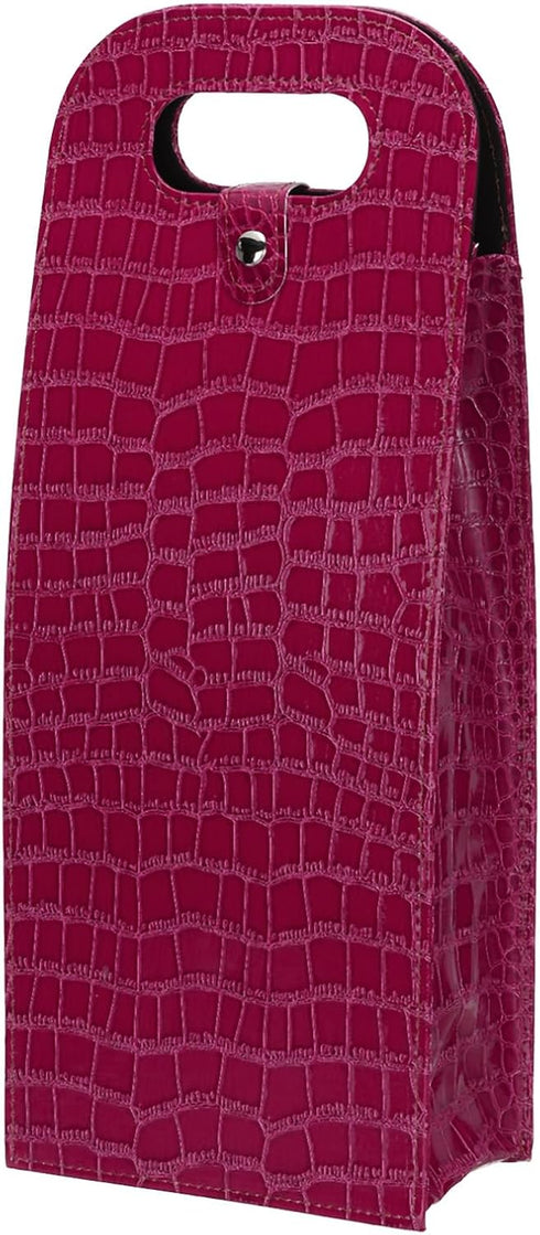 PATIKIL 2 Bottle Wine Gift Bag, Wine Bag Reusable Leather Wine Tote Carrier for Wine Bottles Portable Champagne Gift Bags for Picnic Party Wedding...