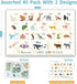 Disposable Placemats for Baby,Artistic 40 Pack Stick on Placemats with 2 Designs:Cute Zoo and Alphabet ABC,Baby Toddler Placemats for Restaurant,T...