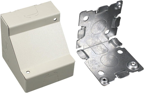 Legrand Wiremold V5719 Metal Raceway for Extending Power, 500 and 700 Series, Corner Box, Ivory (1 Pack)...