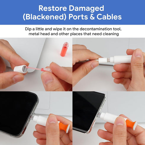 12 in 1 iPhone Cleaning Kit, Airpods Cleaning Kit, iPad/Phone Charging Port Cleaner Repair & Restore Tool,Multi Cleaner Tool Kit for USB C Port/Li...