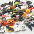 Chenkou Craft Random 50pcs Mix Lots Resin Flatback Flat Back Halloween Craft Embellishment Wizard Pumpkin Lantern Ghost Spider Skull Castle+Clear ...