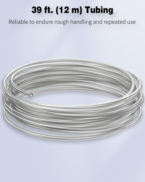 Pawfly 39 Feet Aquarium Airline Tubing, Standard 3/16" Tubing for Fish Tank Air Pump Flexible Kink-Resistant Pure PVC Hose for Aquarium Garden Ter...