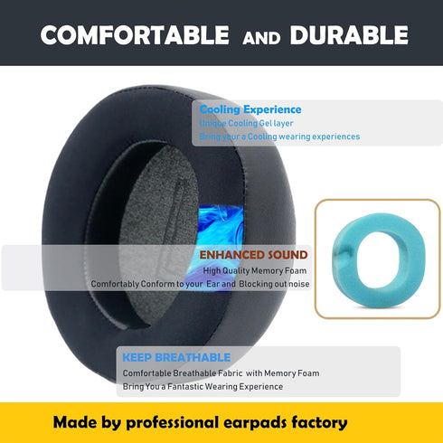 Earpads Replacement Cushion Compatible with Alienware 7.1 PC Gaming Headset AW510H,AW310H Cool Gel Ear pads with Cooling Gel layer...
