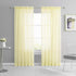 KEQIAOSUOCAI 2 Panels Girls Room Sheer Curtains 84 Inch - Light Yellow Cream Rod Pocket Transparent Voile Sheer Curtains Panels for Bedroom Living...