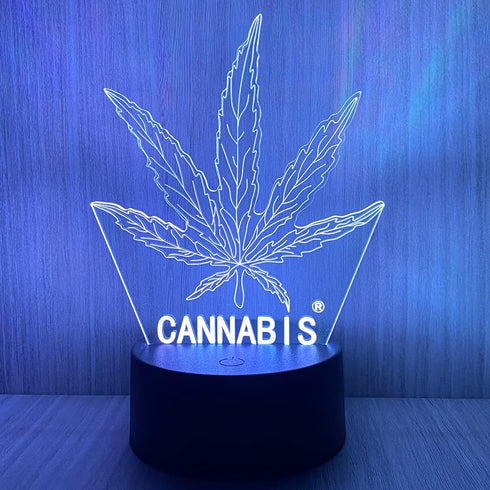 420 Leaf 3D LED Table Lamp Night Light Optical Visual Illusion Home Decor Lighting...