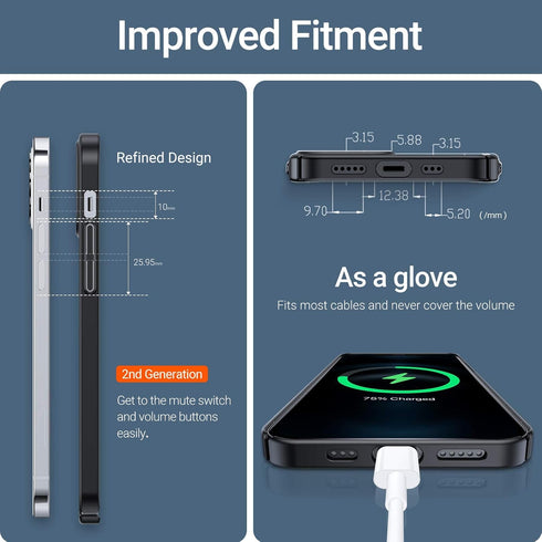 TORRAS Slim Fit for iPhone 12 Pro Max Case Ultra-Thin Cover with Non-Slip Grip & No Fingerprint Hard Plastic Super Slim Phone Case for iPhone 12 P...