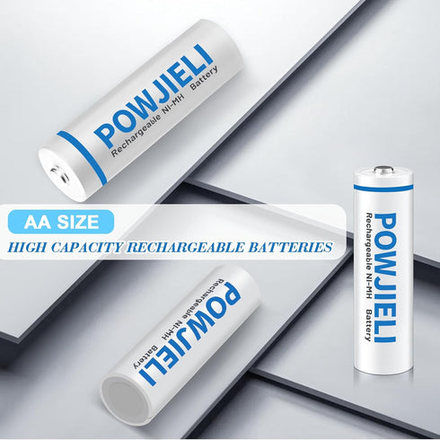 AA Rechargeable Batteries,1.2V 600mAh Ni-MH Double A Batteries,for Solar Lights and Household Devices,12 Pack...