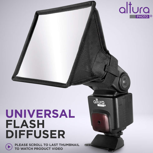 Flash Diffuser Light Softbox 6x5” by Altura Photo (Universal, Collapsible with Storage Pouch) for Canon, Yongnuo and Nikon Speedlight...