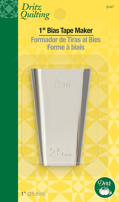 Dritz 3147 Bias Tape Maker, 1-Inch,Silver...
