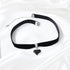 Vintage Black Choker Necklace for Women, Velvet Drip oil Black Heart Choker Necklace, Valentines Day Halloween Cosplay Party Jewelry, Adjustable L...