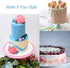 4PCS Cake Decorating Icing Spatula set with 4, 6, 8 & 10 Inch Stainless Steel Blade, Wood Handle Frosting Spatulas and Cake Stripping Tool (Straig...