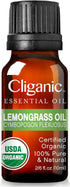 Cliganic USDA Organic Lemongrass Essential Oil - 100% Pure Natural Undiluted, for Aromatherapy Diffuser | Non-GMO Verified (Packaging May Vary)...