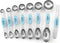 Spring Chef Stainless Steel Magnetic Measuring Spoons Set of 8 with Leveler, Nesting Metal Teaspoon & Tablespoon Measuring Spoons, Fits in Spice J...