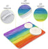 Colorful Stripe Rainbow Dish Drying Mat 18x24 inch Absorbent Reversible Microfiber Mat Dish Dry Pad Protector for Kitchen...