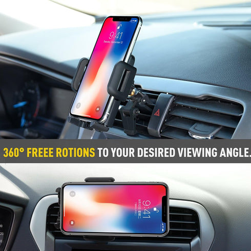 OTEMIK Car Mount, Phone Holder Universal Air Vent Phone Mount,Adjustable 360 Degree Rotation?One-Button-Release for iPhone 14/14 P, Galaxy Note 20...