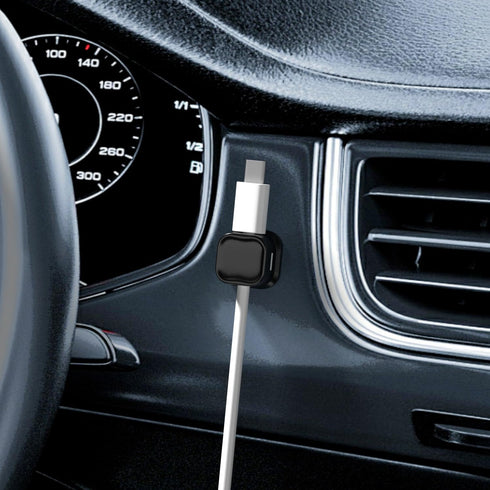 12 Pack Magnetic Cable Clip Clips, Under Desk Cable Management,Hgliagtsmat Adhesive Cord Clip Storage Box for Home Desk Phone Car Wall Desktop Nig...