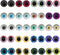 20PCS 30MM Owl Bird Human Pupil Eyes Glass Cabochon for Clay Dolls Sculptures Animal Toys Craft DIY Finding 1.18inches...