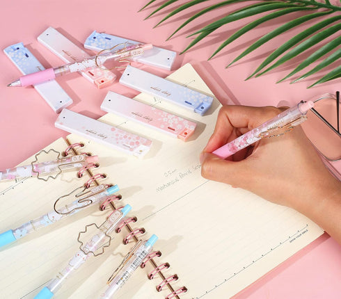 Rabbit Mechanical Pencil Set with Lead, 6 pcs 0.5mm Mechanical Pencils With 6 Pack HB Pencil Leads for Writing Draft, Drawing, Sketch, Architectur...