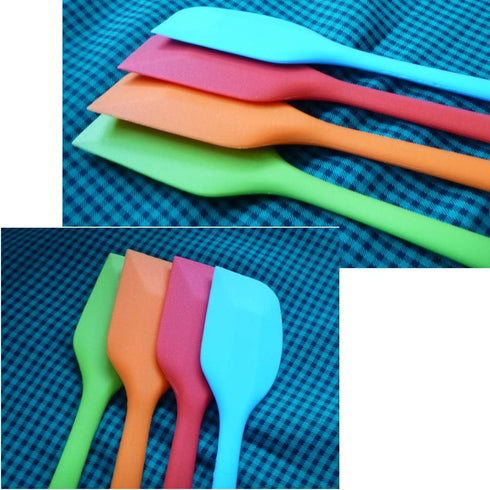 zYoung 4 Pcs Silicone Spatulas, Rubber Spatula Heat Resistant Seamless One Piece Design Flexible Scrapers Baking Mixing Tool,Small...