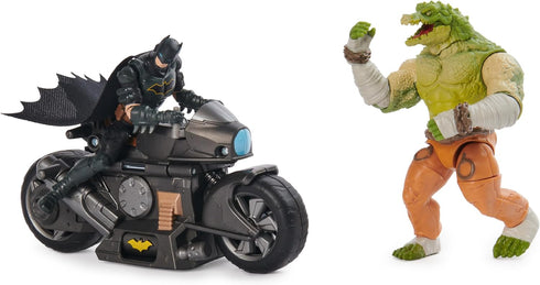 DC Comics, Batman Transforming Batcycle Battle Pack with Exclusive 4-inch Killer Croc and Batman Action Figure, Kids Toys for Boys and Girls Ages ...