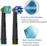 8pcs Replacement Heads Compatible with Oral B Electric Toothbrush, 4pcs Precision Clean and 4pcs Cross Clean Brush Heads, Black...
