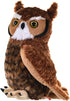Wild Republic Great Horned Owl Plush, Stuffed Animal, Plush Toy, Kids Gifts, Cuddlekins 12", Model Number: 12310...