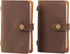 Leather Small Travel Journal Notebook, Vintage Daily Journal notebook Lined Paper, Handmade Mini Leather Notepad for Women & Men(2 pack/brown*2)...