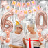 Happy 60th Birthday Decorations for Woman-Complete 60 Party Decor-Rose Gold 60th Birthday Balloons Kit for Women with 40" Giant 60 Number Balloon...