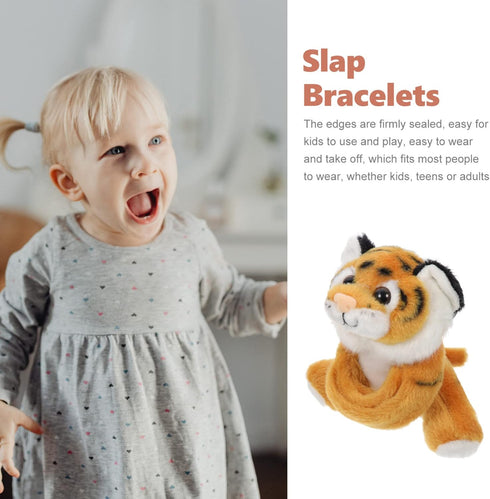 Hug Animal Slap Bracelet for Party Favors Stuffed Animals Huggers Slap Bracelets Plush Toy Childrens Day Gift(Tiger)...