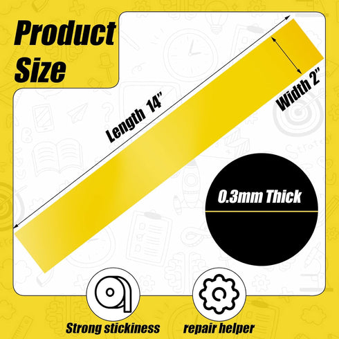 Zero Gap Woodworking Tape for More Accurate Cuts On Miter Saw Table Saw PVC Self Adhesive Strips for Positioning Wood Cutting, 2 x 14 Inch, Yellow...