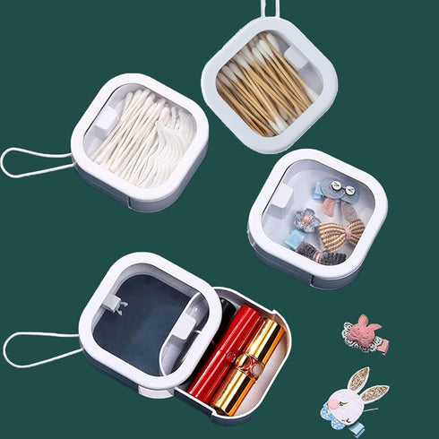 2pcs Hair Tie Organizer Boxes,Small Portable Hair Tie Holder Organizer Can Be Stackable Or Hung On The Wall,Best for Hair Ties Storage or Small It...