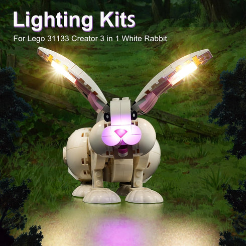 LED Lighting Kit for Lego Creator 3 in 1 White Rabbit, LED Light Compatible with Lego 31133 Building Block Models (Not Include Lego Set)...
