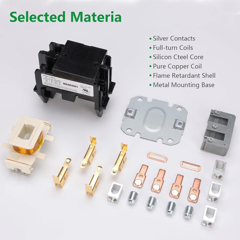 Air Conditioner Contactor,24VAC Provide Stable and Reliable Control for Your Air Conditioning System,Strong Compatibility (2P_40A)...