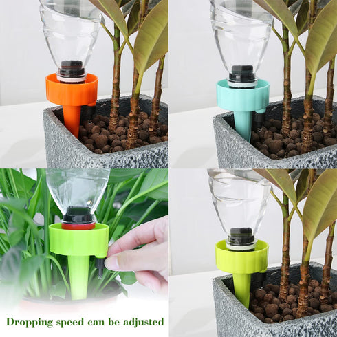 6PCS Self Plant Watering Spikes, Drip Irrigation Watering Devices with Slow Release Control Valve Switch for Indoor & Outdoor Plants Vacation Auto...