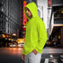 Hi Vis Shirts for Men, High Visibility Shirts with Hood, Safety Shirts with Long Sleeves, Construction Work Shirts for Men, Lightweight, Breathabl...