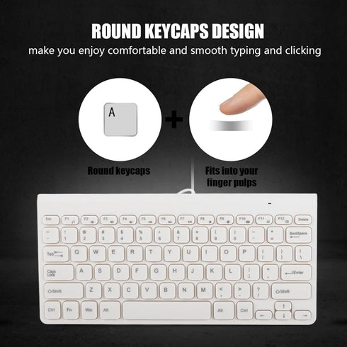 GOWENIC Wired Keyboard and Mouse, Ultra-Thin USB Keyboard Optical Mouse Mice Set ComboFull Size Wire Corded Keyboard Mouse Combo Set with Number P...