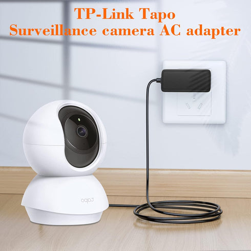 SoulBay 9V Power Supply for TP-Link Tapo Camera C100 C200 C210 C310 C320WS C100/A TC70 CCTV Smart Security Camera AC/DC Adapter Cord T090060-2B1 R...