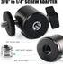 EXMAX Mini Ball Head 360 Degree Aluminum Alloy Body Rotating Swivel Mini Tripod Ball Head with 3/8" to 1/4" Screw Adapter for DSLR Camera Camcorde...
