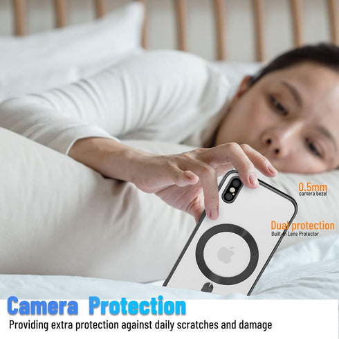 Magnetic for iPhone X Case for iPhone Xs Case,Electroplated Clear Slim iPhone X/iPhone Xs Case with Camera Protection,Shockproof iPhone X/iPhone X...