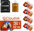 Pack of 5 Parrot-Prime Micro SD Card 32GB Flash Memory Card Micro SDHC C10 A2 U3 with SD Adapter, Card Reader (32GB)...