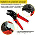 Crimping Tool with Ratchet, Ratcheting Wire Crimper Tool for Open Barrel Terminal Connectors, Electrical Crimping Tool, Crimping Pliers for 20-14 ...