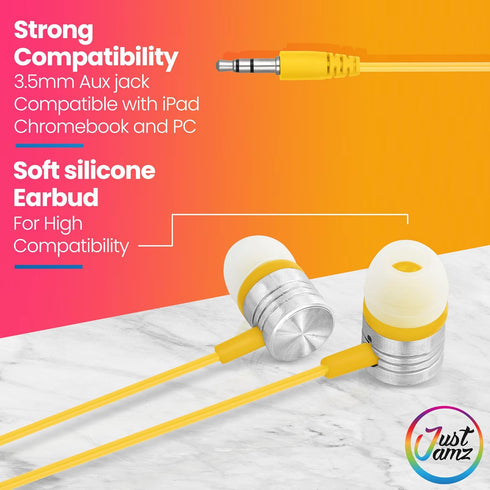 Kids Noise Cancelling Headphones Corded Ear Plugs 3.5mm Stereo Sound Kids Headphones for School a Classroom Must Haves for Continuous Learning (Pa...