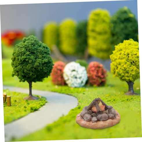 Miniature Bonfire Resin Fake Fire Micro Campfire Model Miniature Decoration Miniature Fire Miniature Things Trinkets Accessories Decorations Manua...